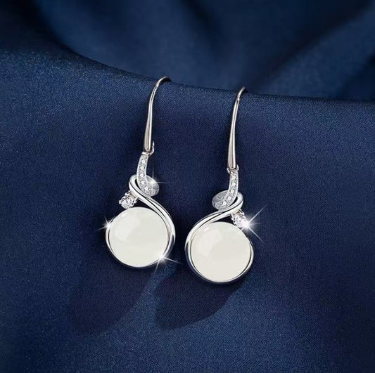 High Class Elegant Classical Retro Style Jade Earrings