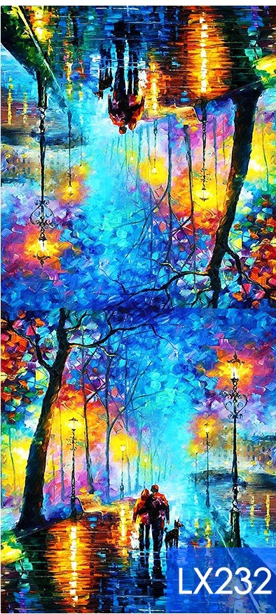 Tassel Digital Printing Scarf Cashmere Oil Painting Shawl