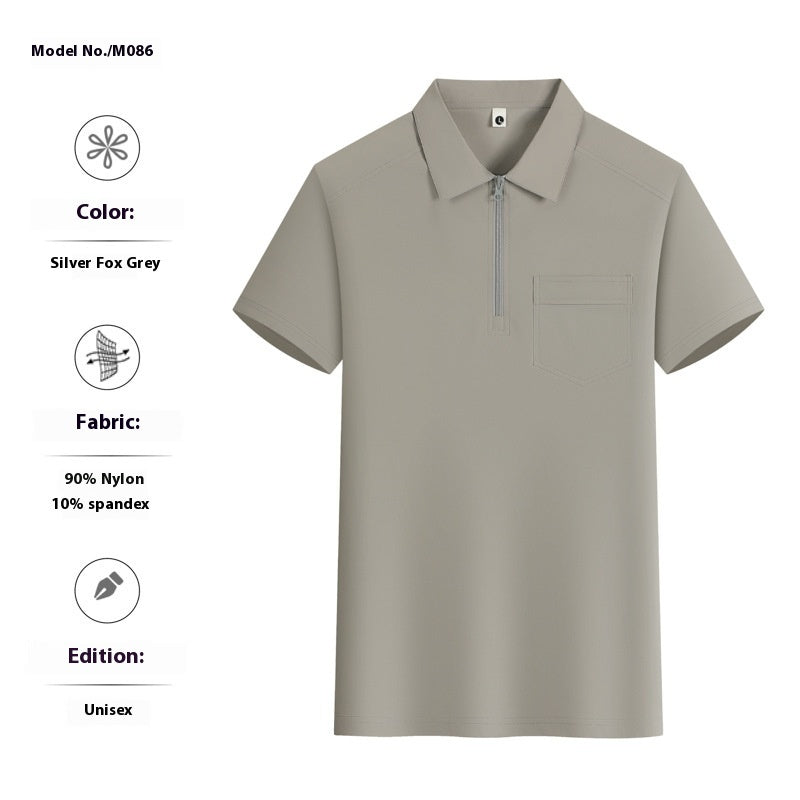 Zipper Pocket Lapels Tooling Culture Advertising Shirt