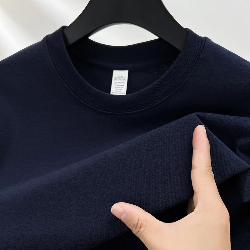 Summer New Drop Shoulder Solid Color Thin Men's T-shirt