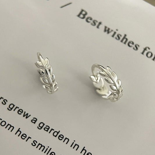 Olive Leaf Ear Clip Female Small And Simple Design Sense