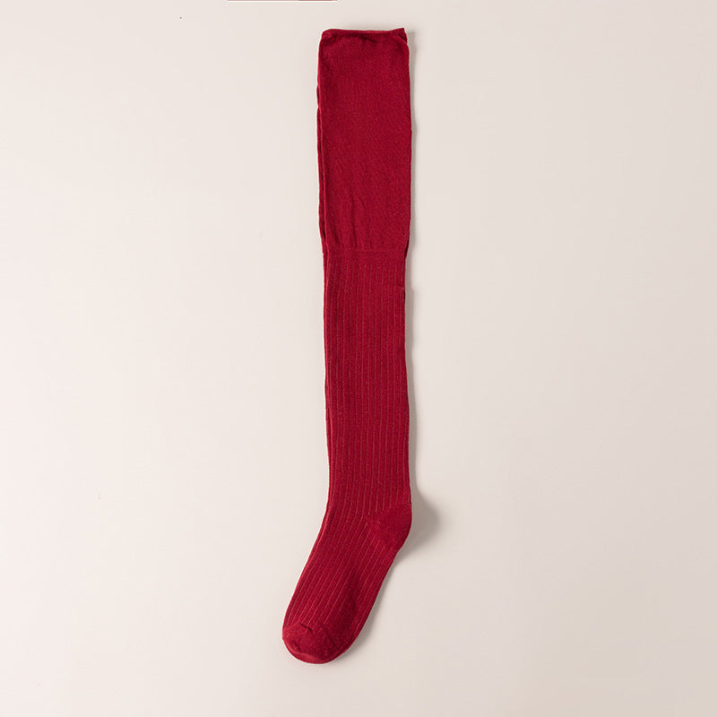 Autumn And Winter Stitching Over Knee Thigh High Socks