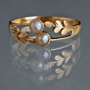 Copper Plate Inlaid Zircon Ring