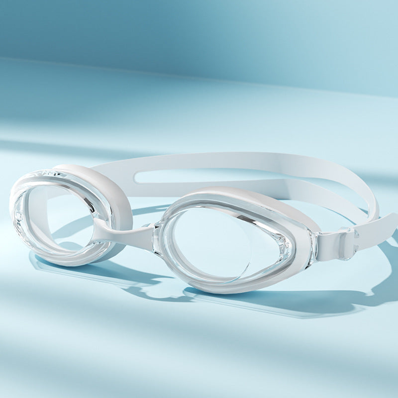 Large Frame HD Waterproof Anti-fog Swimming Goggles Swimming Cap