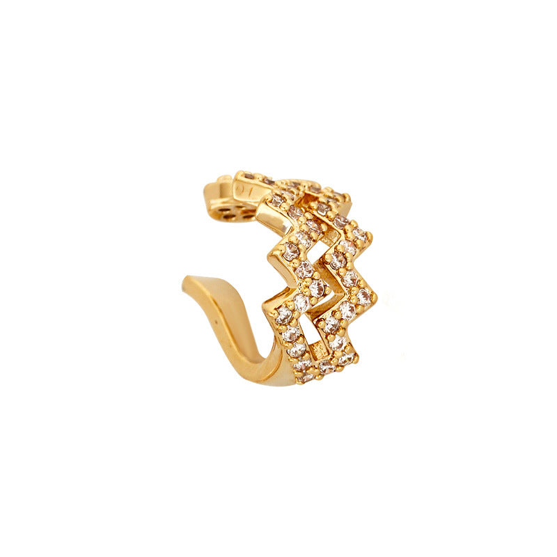 Retro Graceful Personality Lines Ear Clip