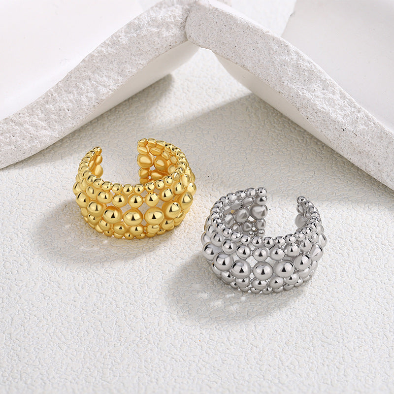 Fashion Personality Multi-layer Irregular Ball Ring