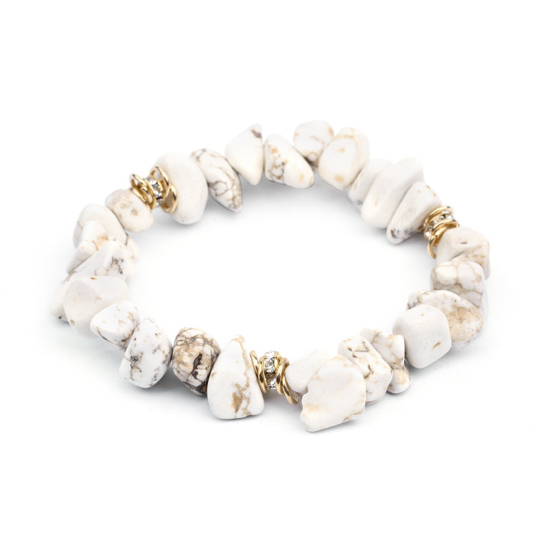European And American Natural Stone Beaded Bracelet For Women