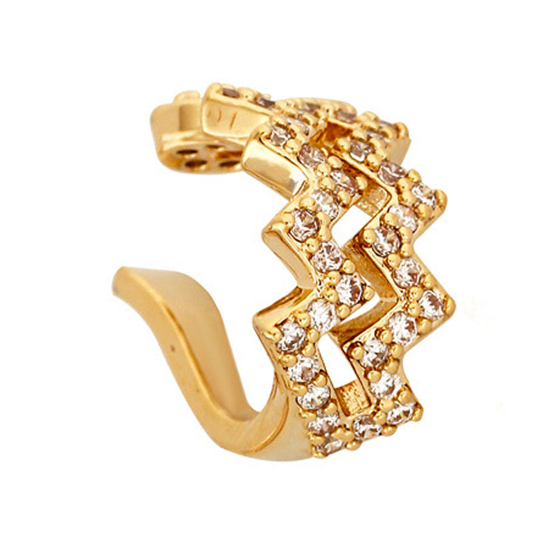 Retro Graceful Personality Lines Ear Clip