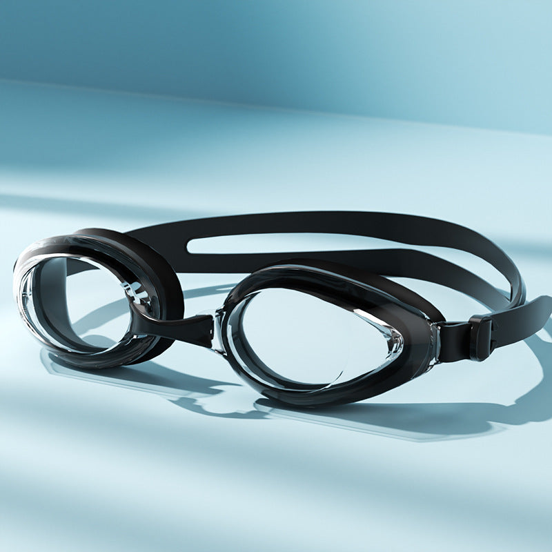 Large Frame HD Waterproof Anti-fog Swimming Goggles Swimming Cap