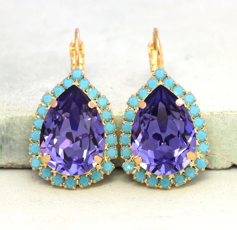 Simple Round Texture Circle Electroplated Gold Earrings