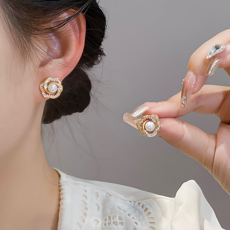 Pearl Grace New Petal Earrings For Women