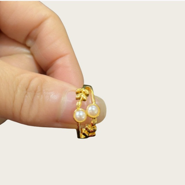 Copper Plate Inlaid Zircon Ring