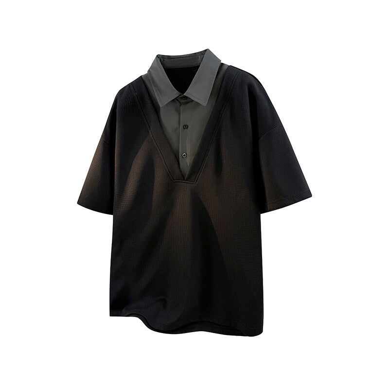 Men's Heavy Henry Collar Polo Shirt Sweater