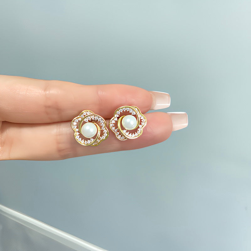 Pearl Grace New Petal Earrings For Women