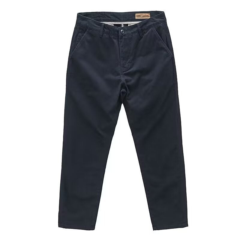 Micro Elastic High Density Casual Men's Slim Washed Trendy Pants