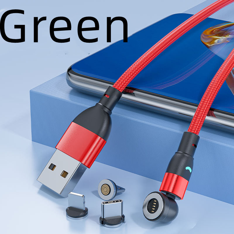 3A Fast Charging Mobile Phone Black Technology Magnetic Data Cable Three-in-one