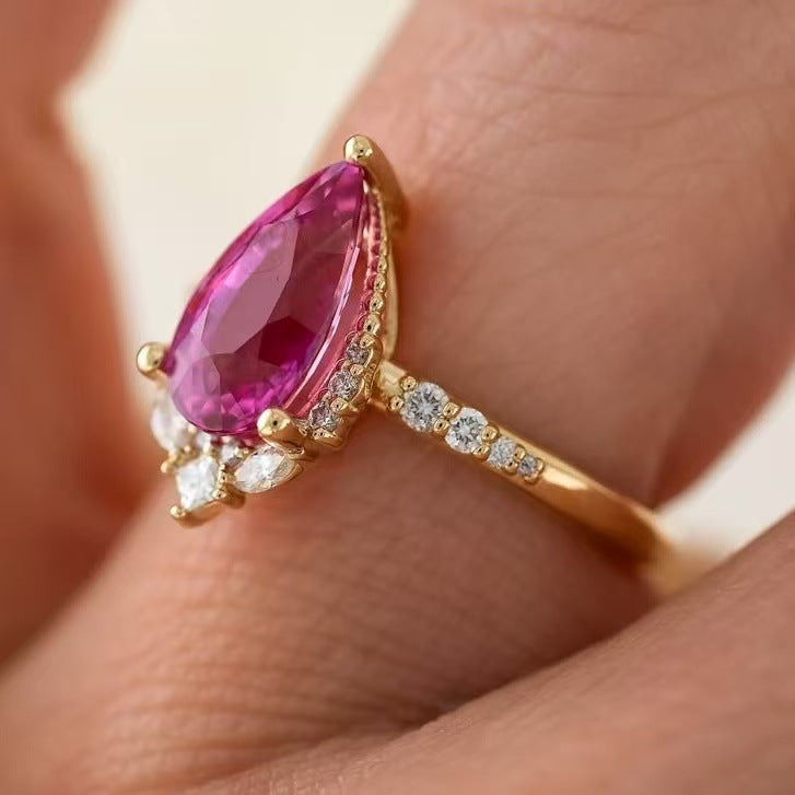 Water Drop Ring Design For Women's Summer Style