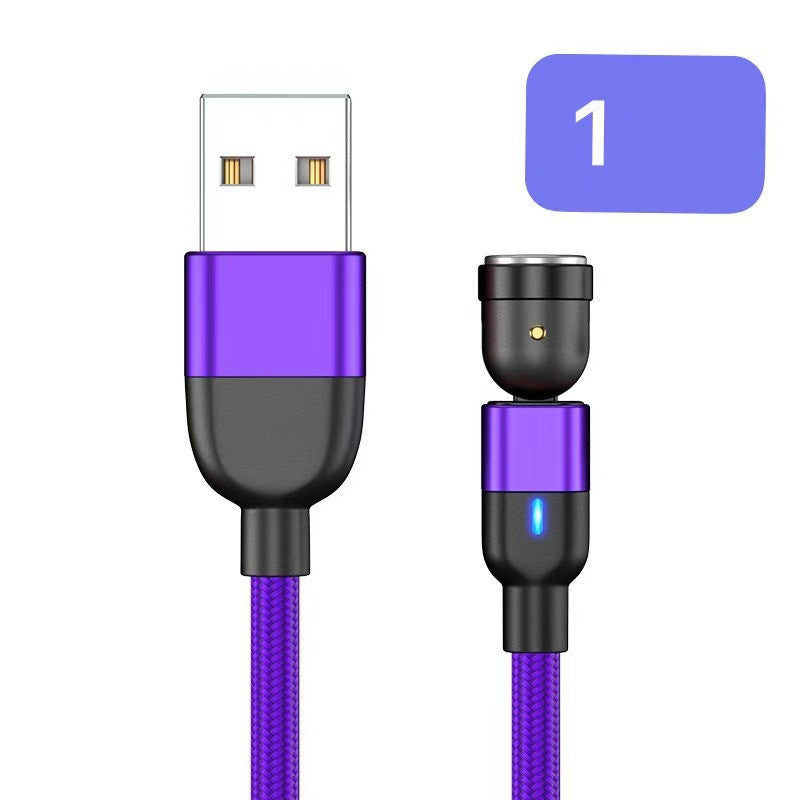 Magnetic Data Cable Threeinone 540-degree Rotation  Charging Cable Suitable