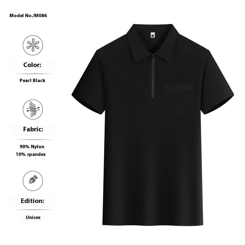 Zipper Pocket Lapels Tooling Culture Advertising Shirt