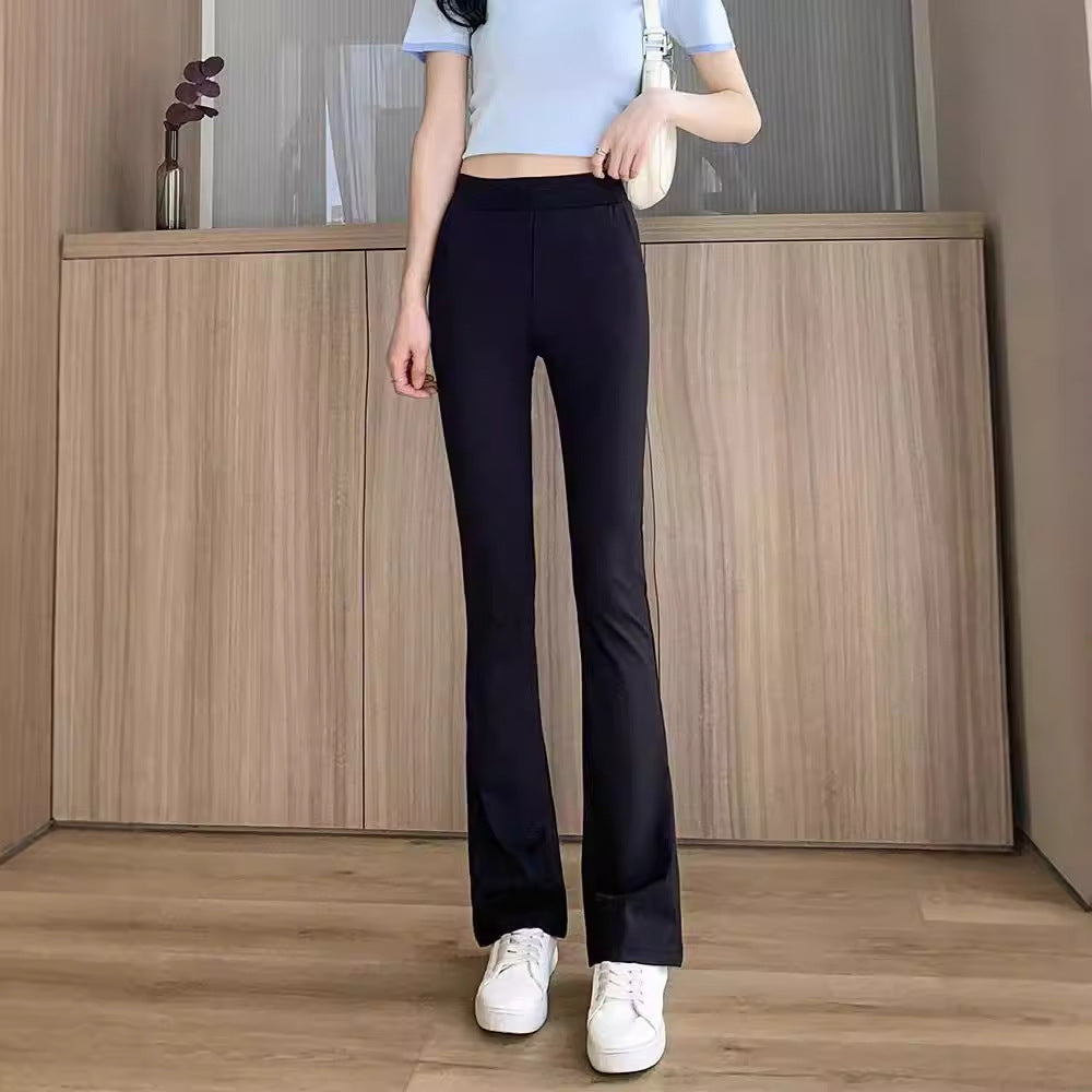 Black Weila Shark Pants Women's High Waist Stretch
