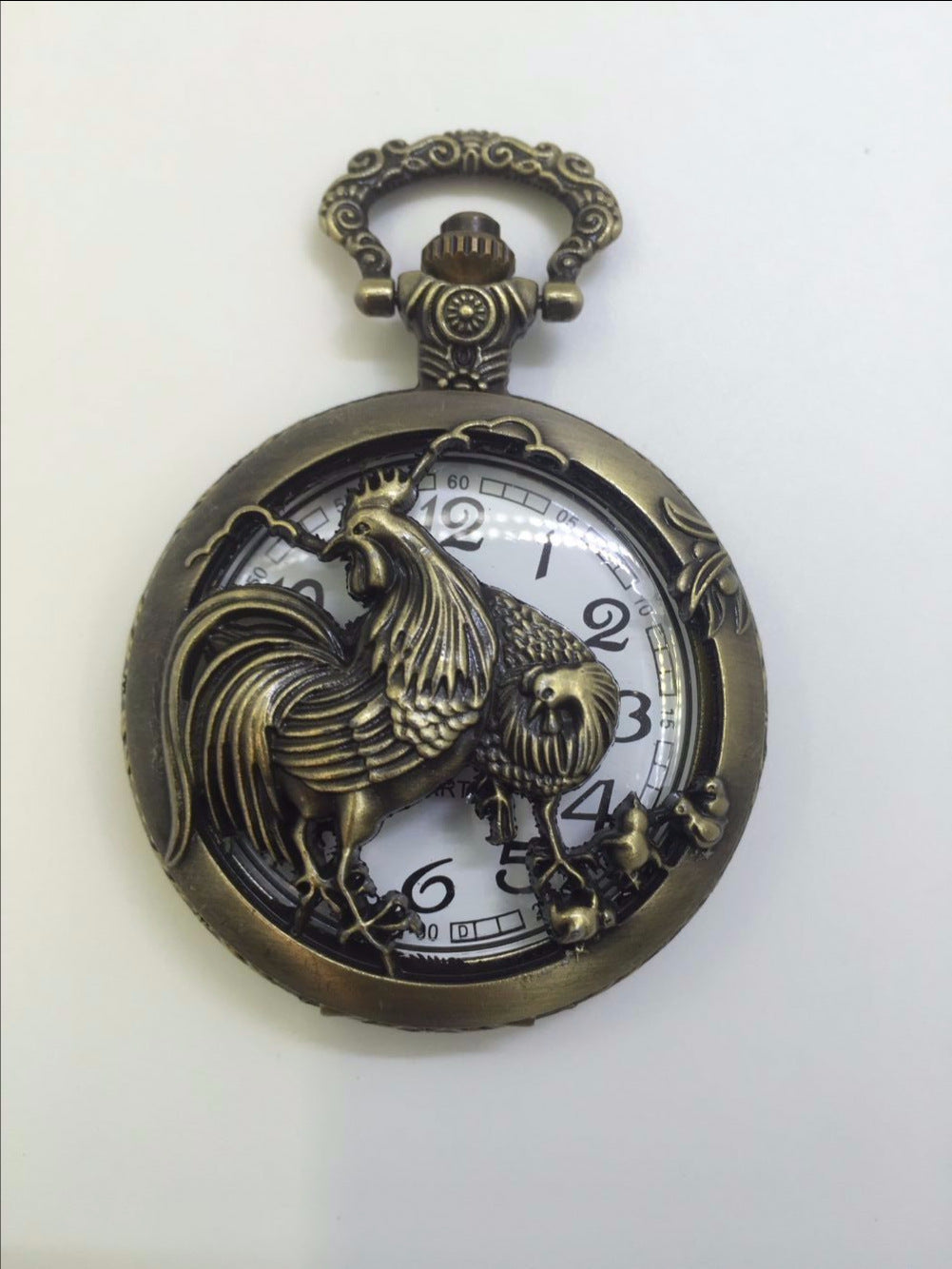 Retro Antique Chinese Pendant Necklace Mens Round Bronze
