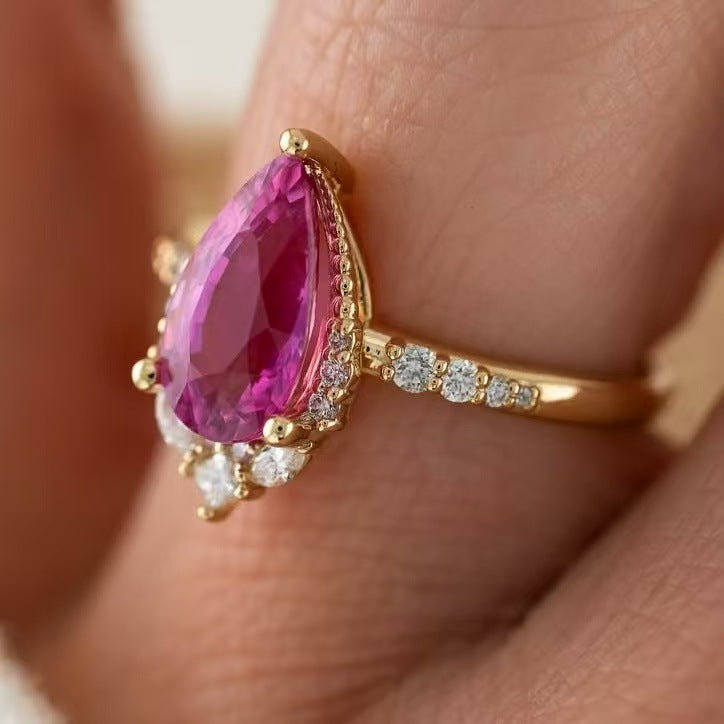 Water Drop Ring Design For Women's Summer Style