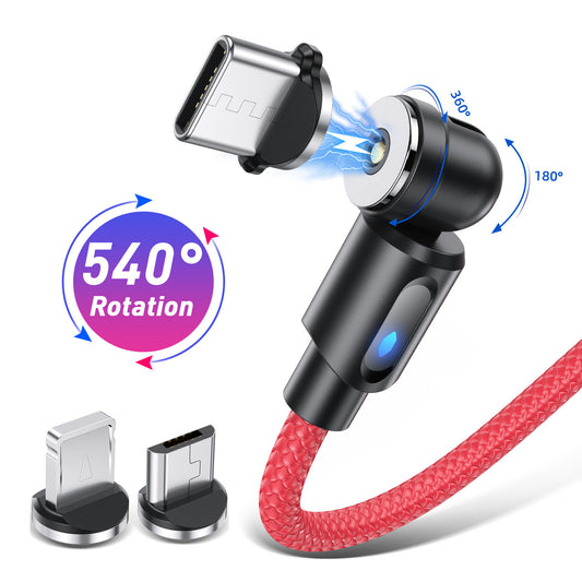540 Degree Rotating Magnetic Charging Cable