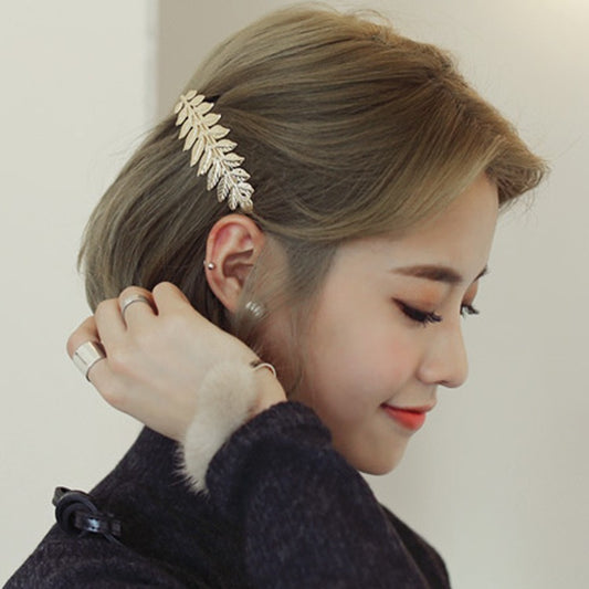 Metal Leaf Hairpin Clip