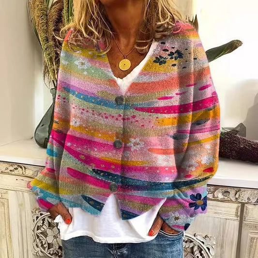 Colorful Simple And Fashionable Cardigan Sweater, Comfortable And Casual Cardigan Sweater