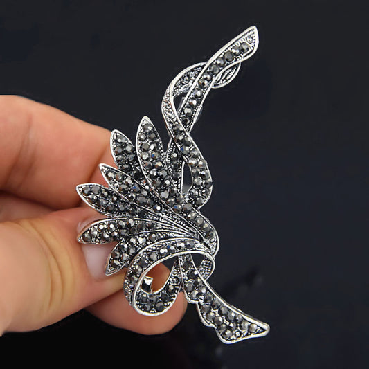 Mens Gun Black Vintage Suit Collar Brooch Jewelry