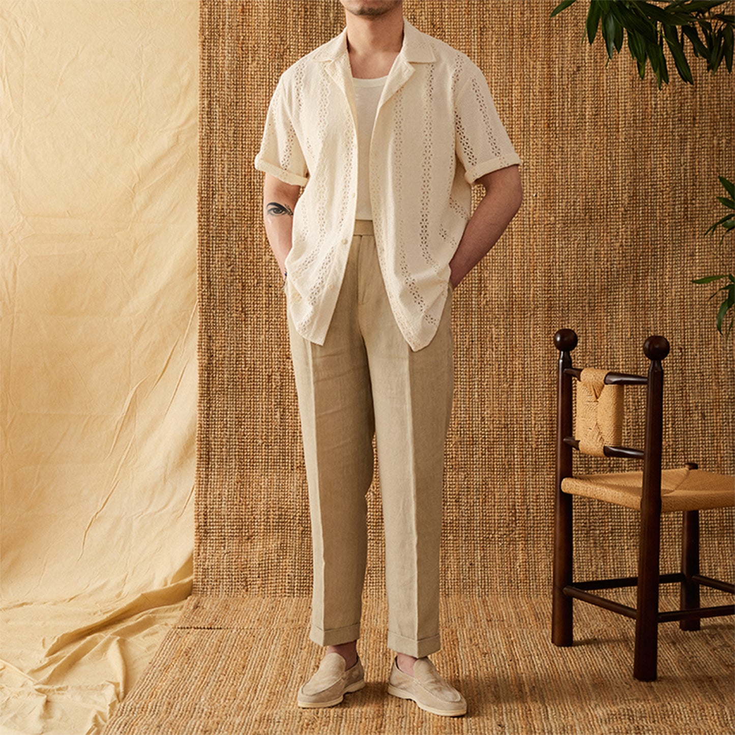 All-match Cuban Collar Summer Thin Short-sleeved Shirt