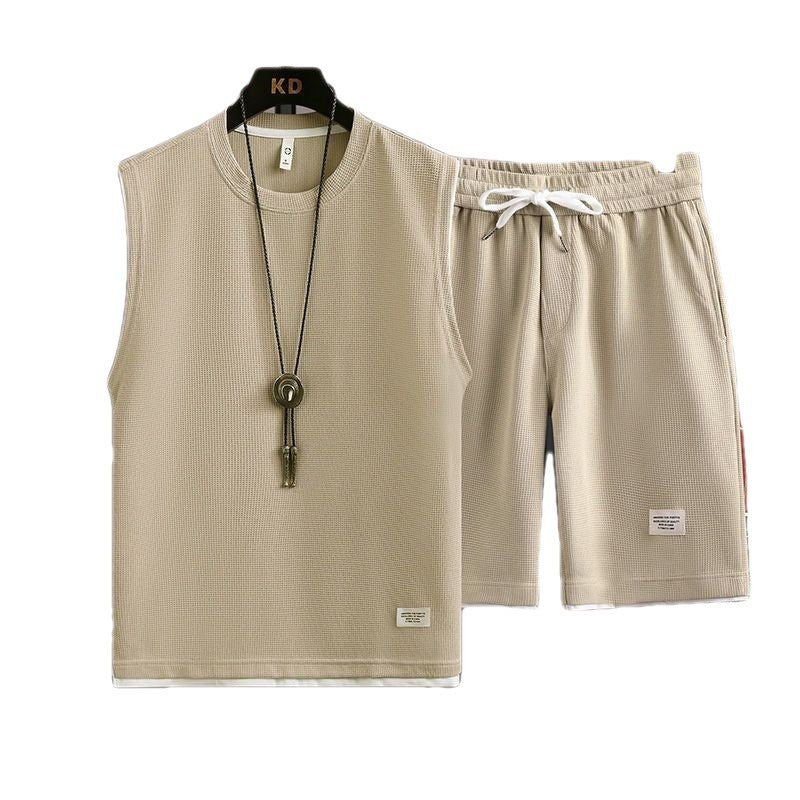 Summer T-shirt Casual Shorts Fashion Brand Ice Silk