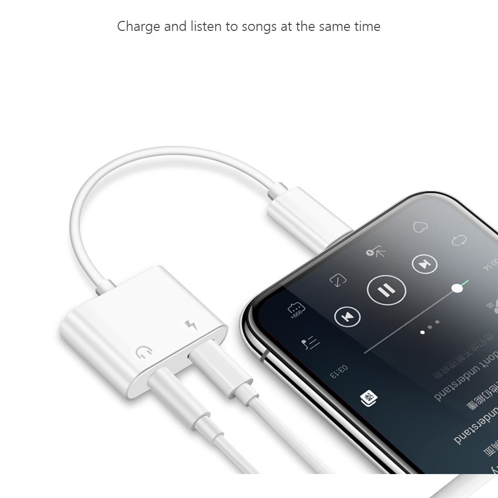 Applicable Mobile Phone 8X Headset Audio Adapter To 35mm Headset Charging 2 In 1 Audio Adapter Cable