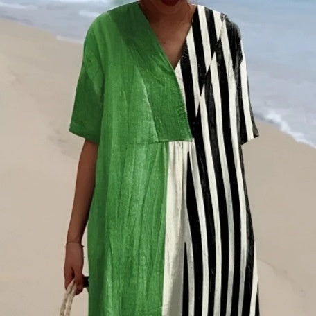 Plus Size Women's Blouse Short Sleeve Dress Creative Fish Pattern Vacation Style Dress Factory