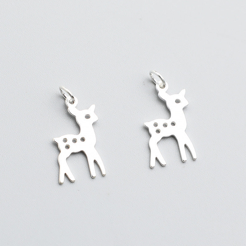 Argent Pur Deer Pendant Parts Handmade Decorative Pendant