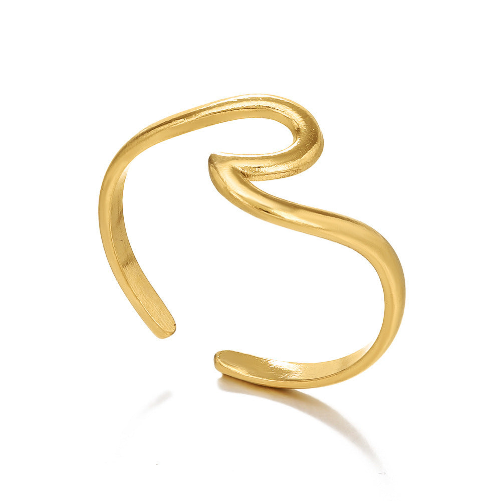 A Niche Design 304 Stainless Steel Hydraulic Ring For Women