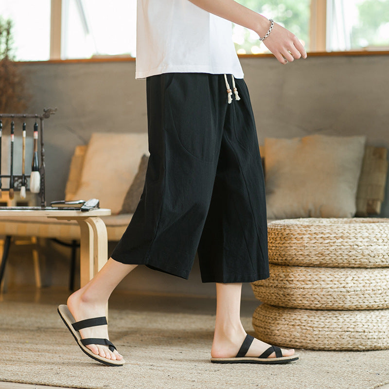 Summer Plus Size Cotton And Linen Casual Shorts