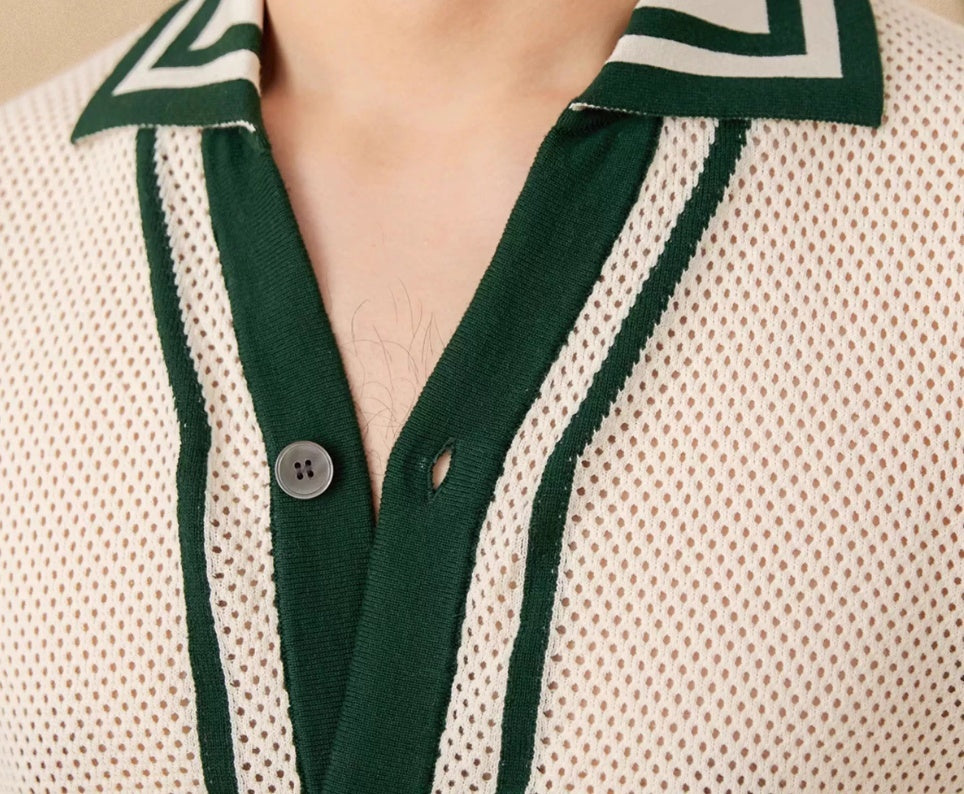 Special Preppy Style Short Sleeve Hollow Cardigan