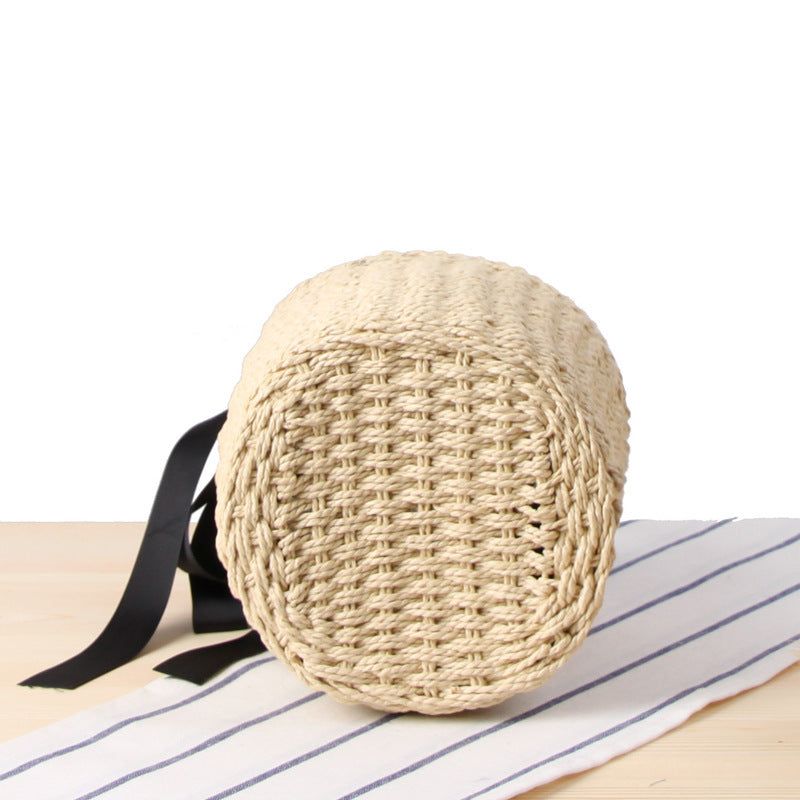 New Summer Vacation Cylinder Straw Bag