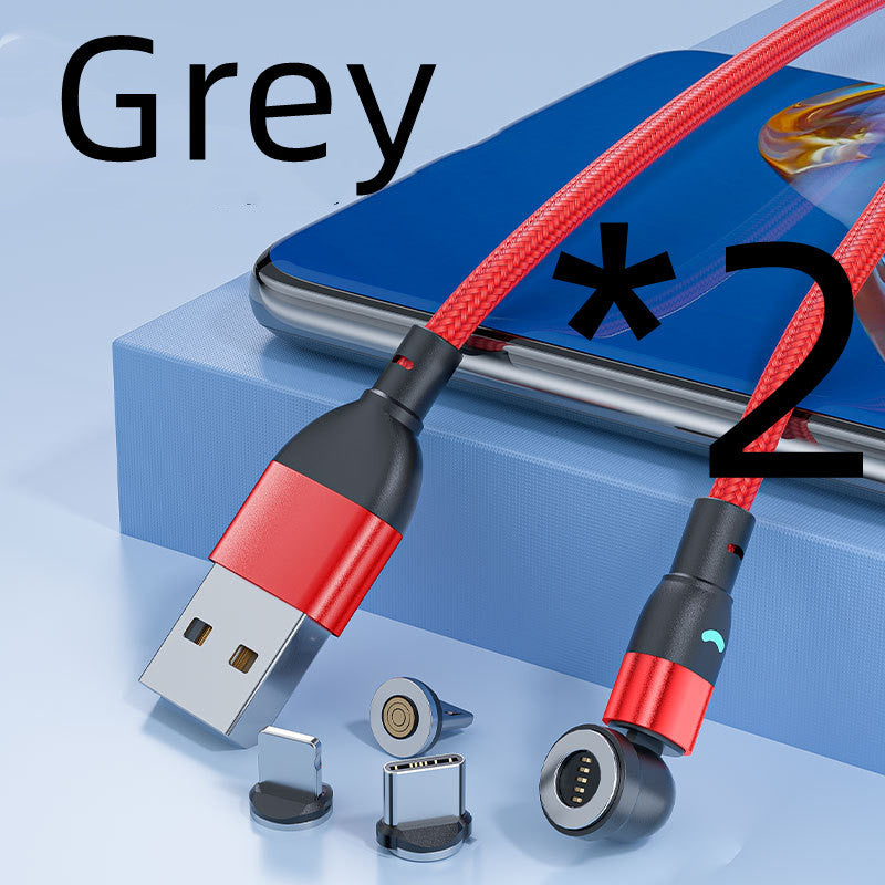 3A Fast Charging Mobile Phone Black Technology Magnetic Data Cable Three-in-one