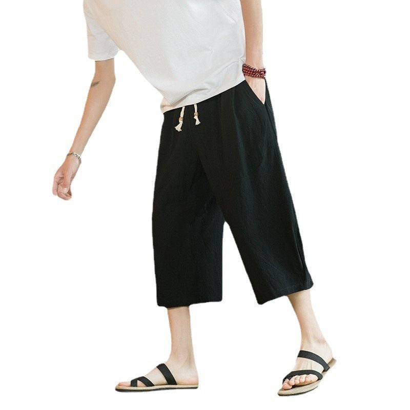 Summer Plus Size Cotton And Linen Casual Shorts