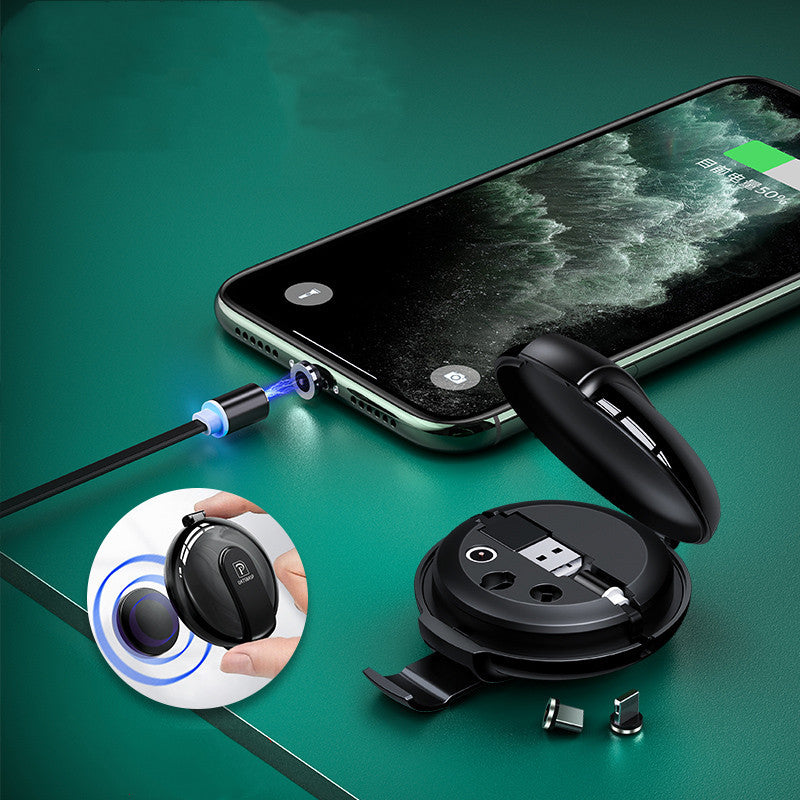 Magnetic Retractable Data Cable Three In One Mobile Phone Charging