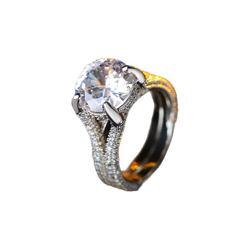 III Love Moissanite Luxury Full Diamond Artificial Diamond Ring
