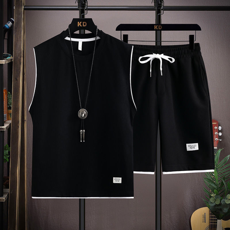 Summer T-shirt Casual Shorts Fashion Brand Ice Silk