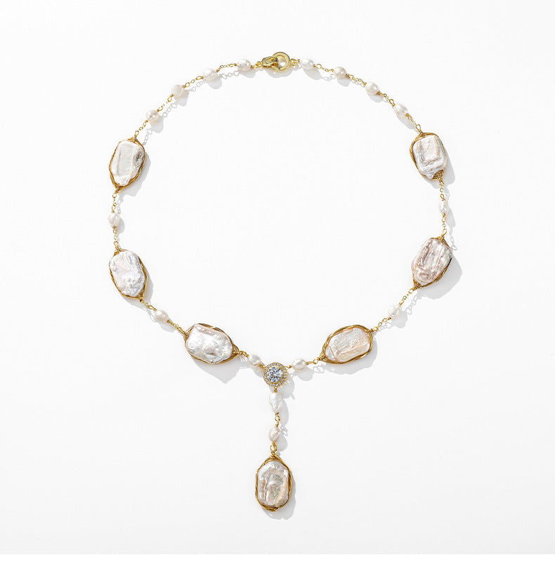Freshwater Pearl Necklace For Women 2023 New Trendy Short Unique Design Accessories