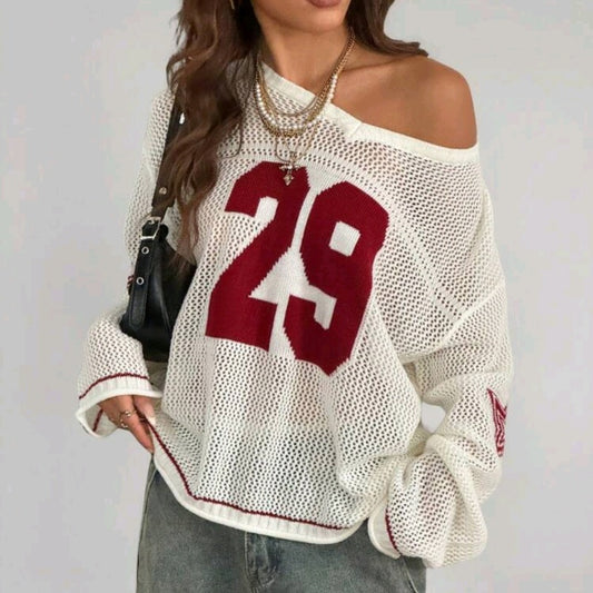 New Women's Knitted Striped Jersey