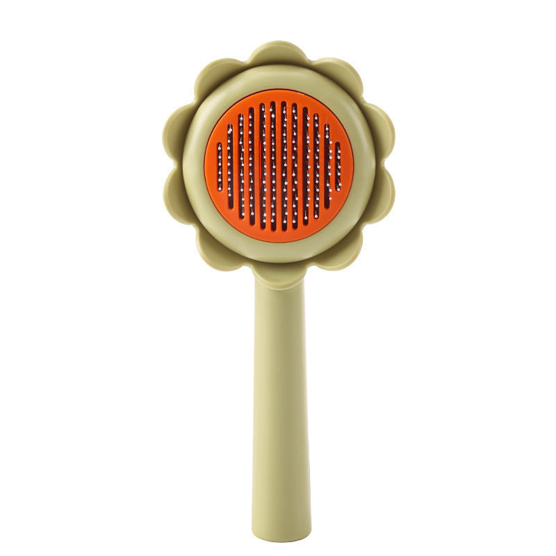 Cat Brush Dog Shedding Brush Flower Shape Stainless Steel Self Cleaning For Dog For Pet Supplies, Cat Grooming Brush, Self Cleaning Slicker Brushes For Dogs Cats Grooming Brush Tool