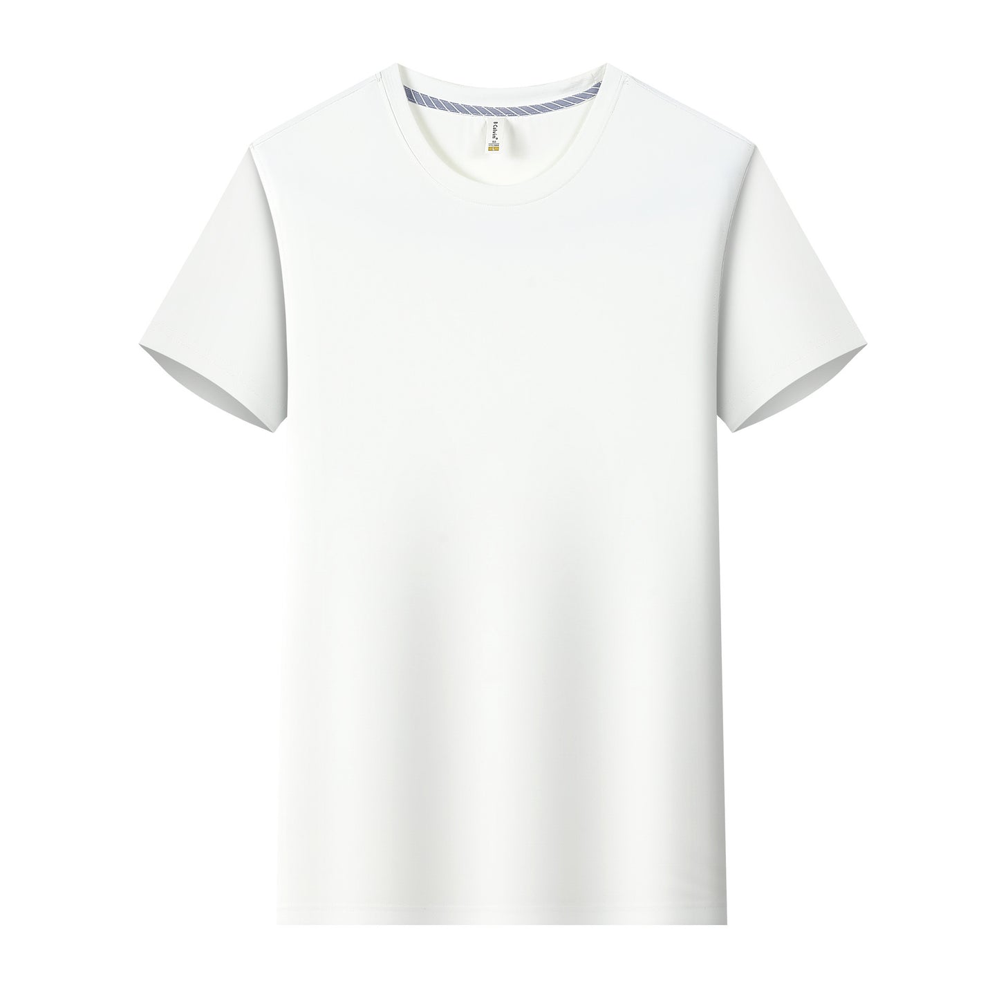 Ice Water Cube Brocade Ammonia Round Neck T-shirt