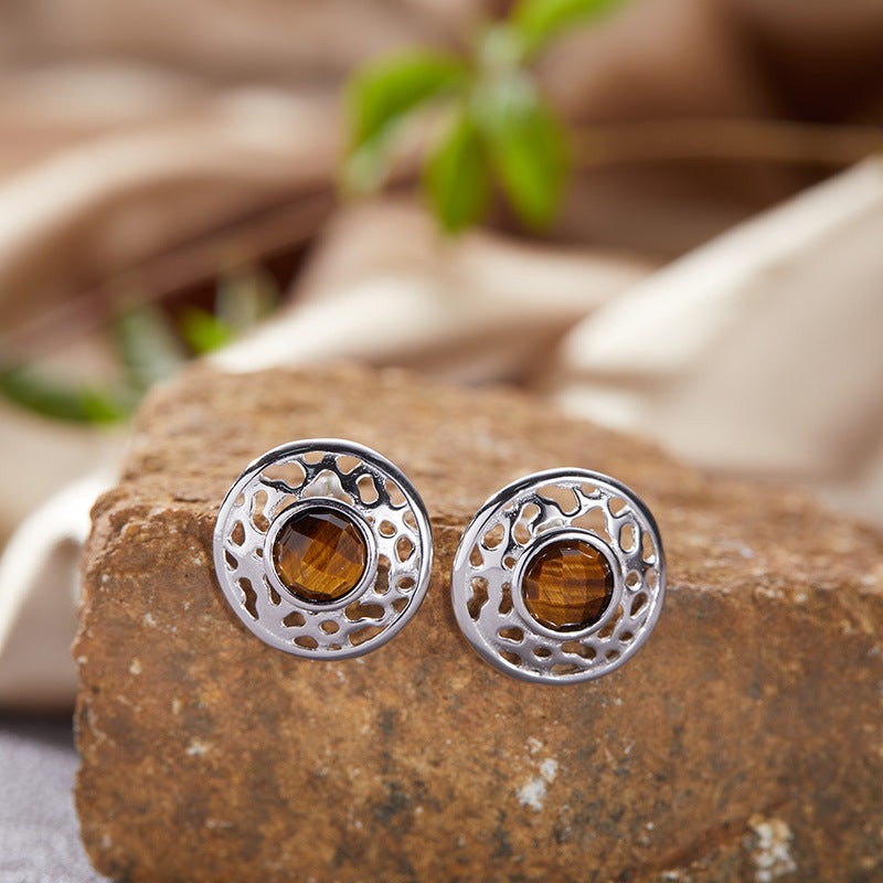 S925 Sterling Silver Natural Earrings For Women