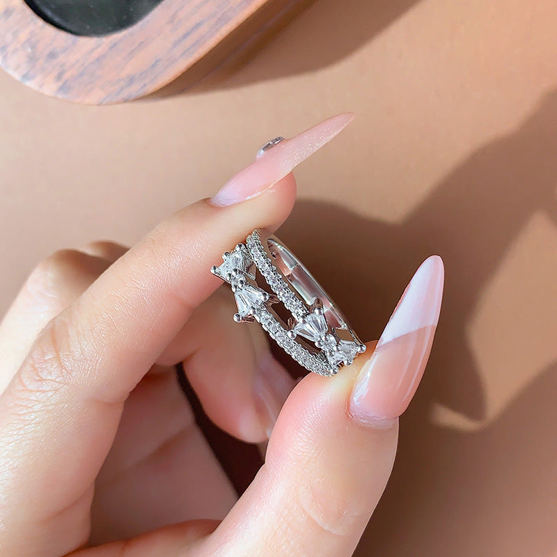 All-matching Graceful Non-fading Light Luxury Ring Female Zircon